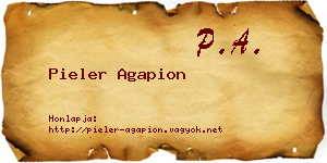 Pieler Agapion névjegykártya